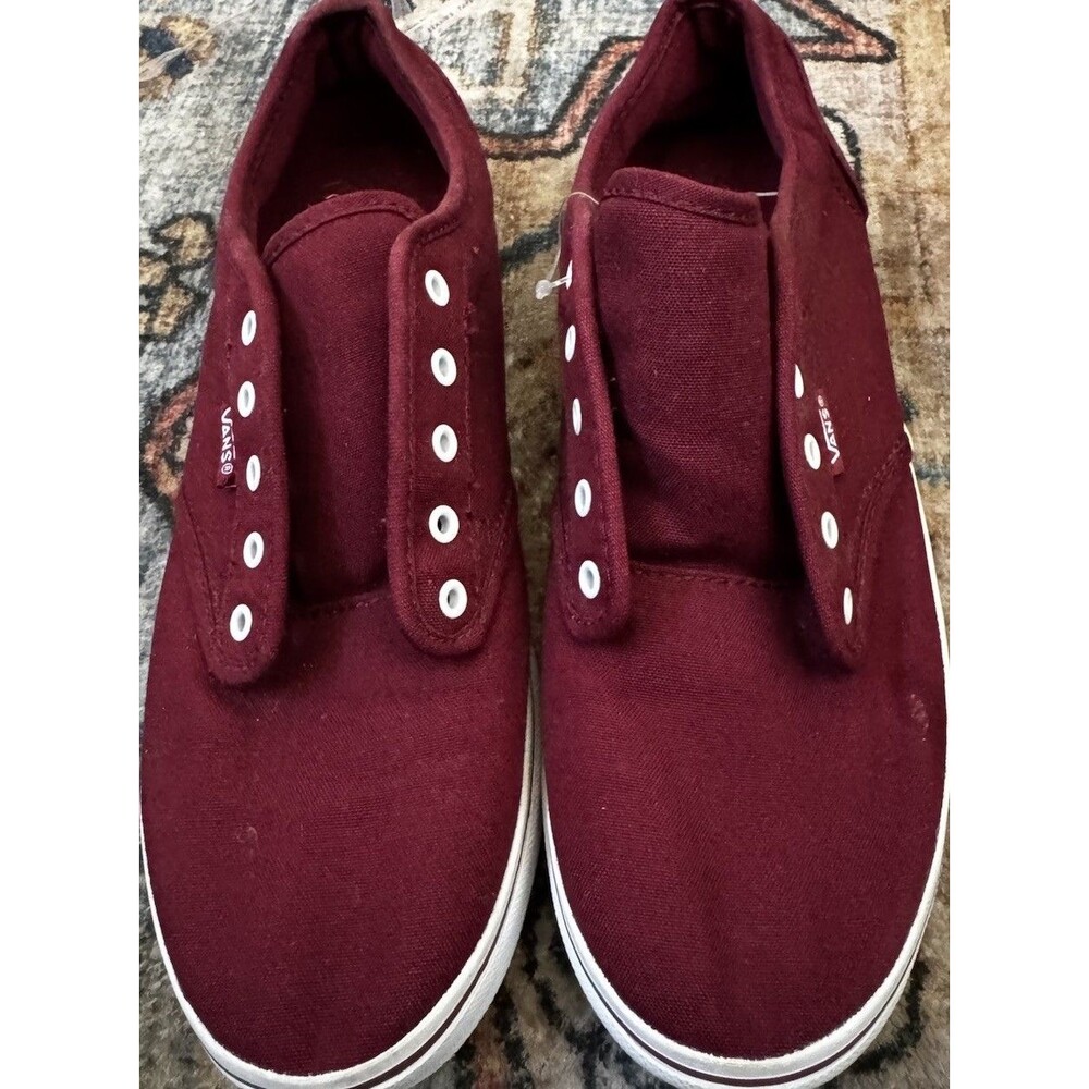 VANS Women’s Size 9 Atwood Burgundy Casual Skateboarding Shoes Sneakers